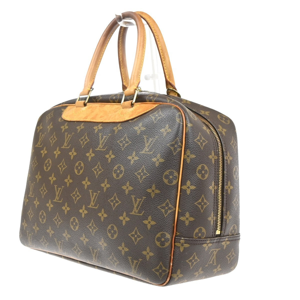 LOUIS VUITTON LV Logo Deauville Hand Bag Monogram Leather Brown M47270 37MA612