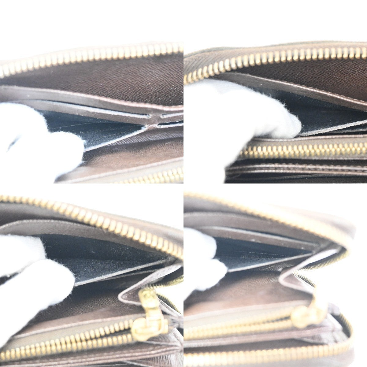LOUIS VUITTON Zippy Wallet Zip Around Wallet Damier Ebene Brown N60015 09KC304