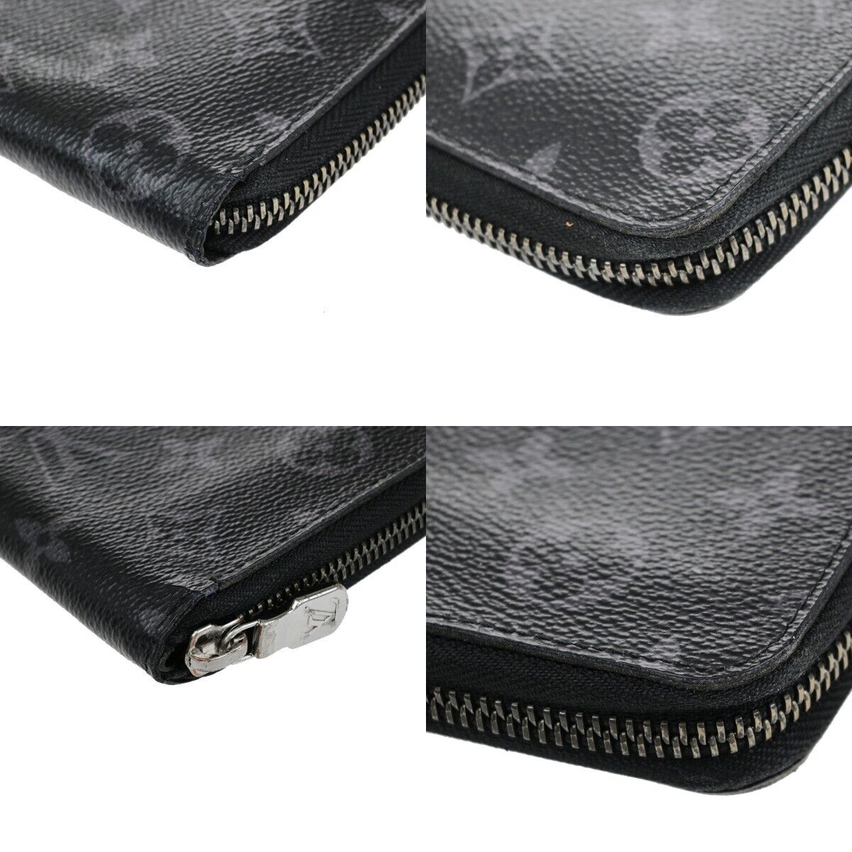 LOUIS VUITTON Zippy Wallet Vertical Monogram Eclipse Leather BK M62295 30EB841