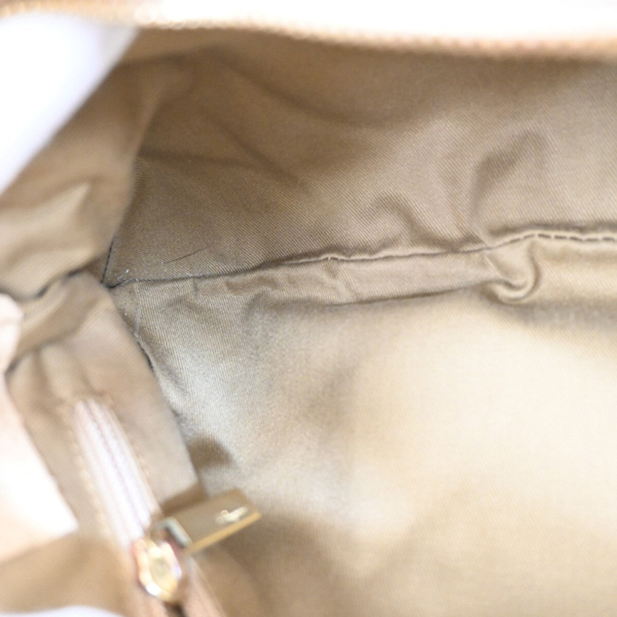 SALVATORE FERRAGAMO Logo Marisa Gancini Shoulder Bag Leather Beige Italy 04EE747