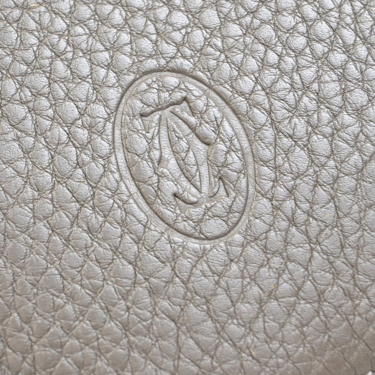Must De Cartier 2C Logo Bifold Compact Wallet Leather Brown SHW 01EE270