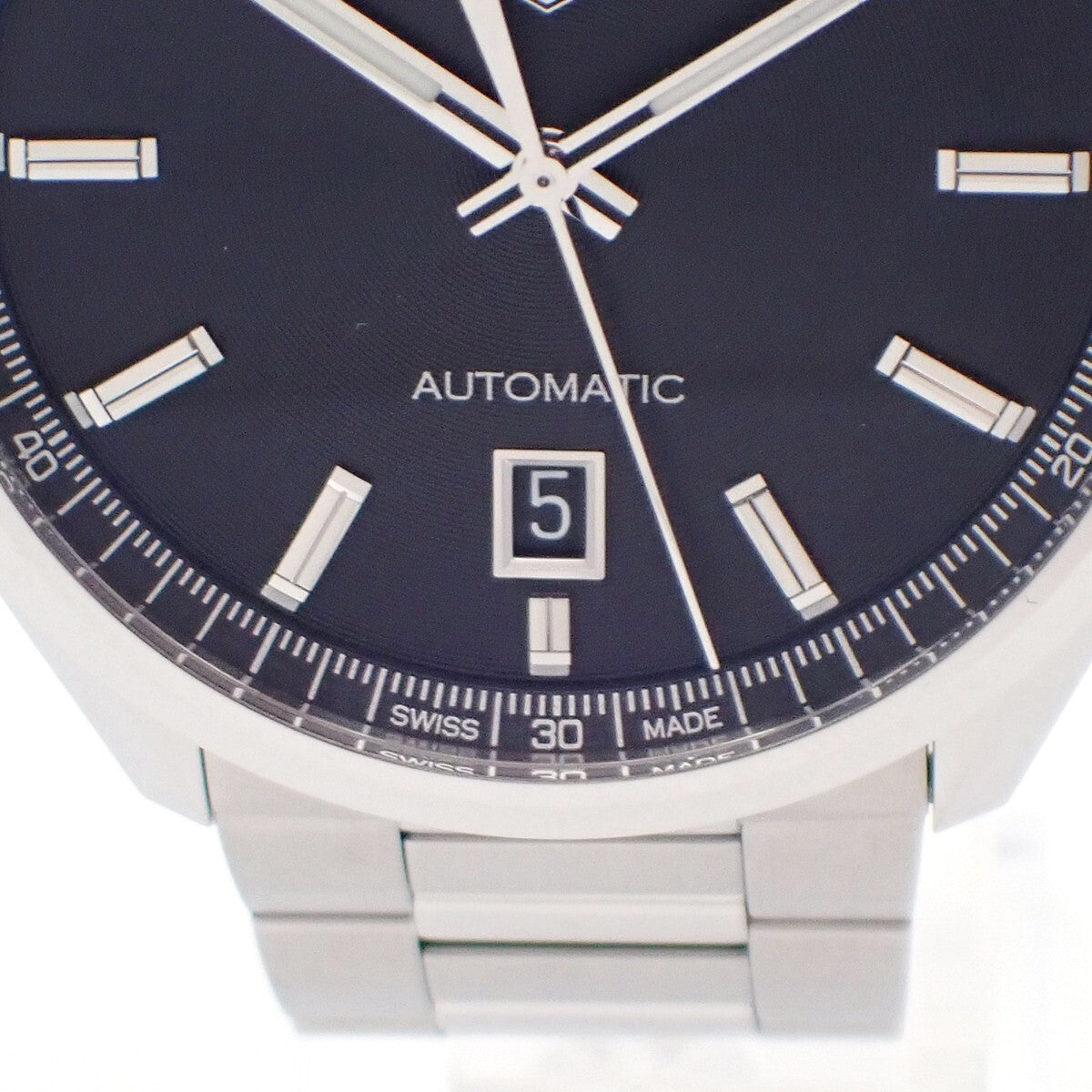 TAG HEUER Carrera Calibre 5 Dayte 39mm WBN2110 Watch Black Dial SS 310LC534