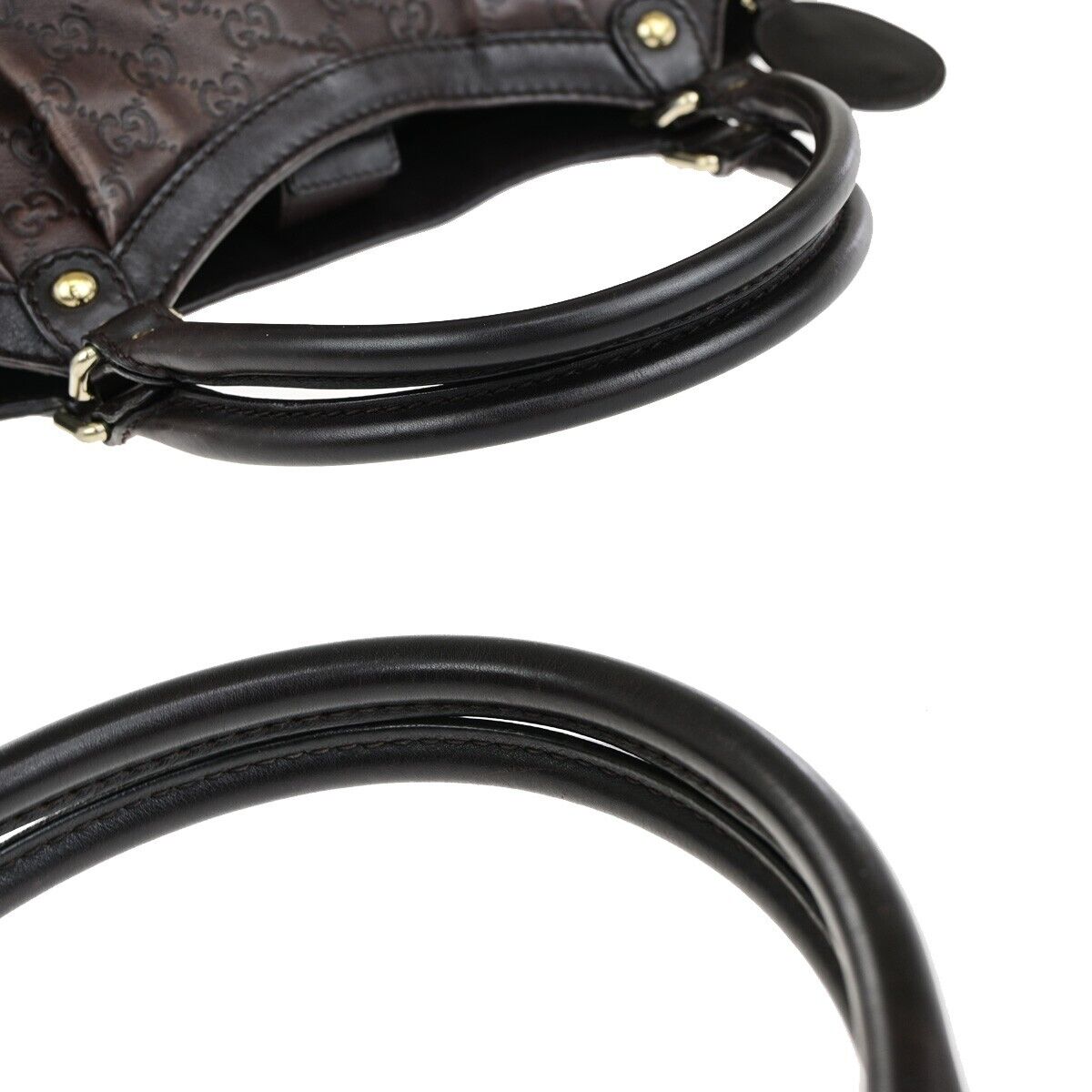 GUCCI Logo Guccissima Sukey GG Pattern Shoulder Bag Leather Brown GHW 83EC987