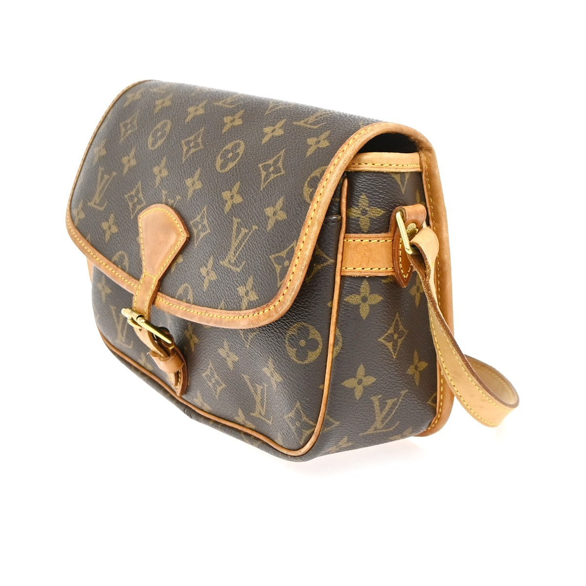 LOUIS VUITTON Sologne Shoulder Bag Monogram Leather Brown France M42250 22YJ164