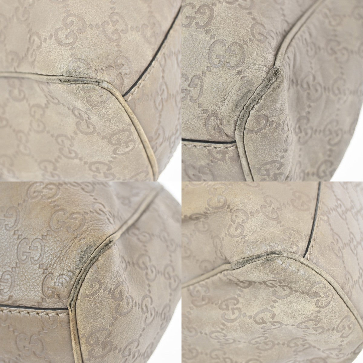 GUCCI Logo GG Pattern Guccissima​ Shoulder Bag Leather Brown GHW Italy 38YJ202