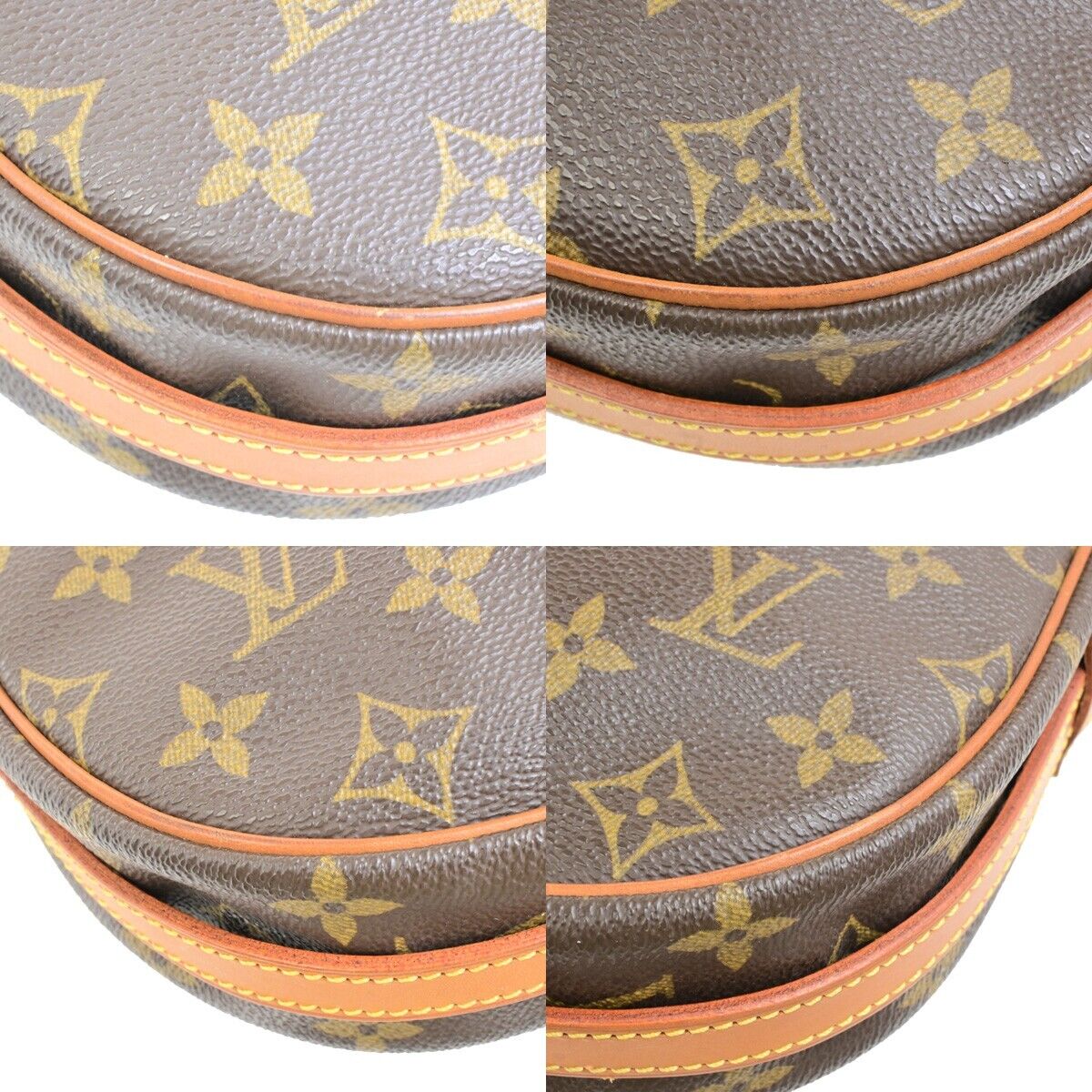 LOUIS VUITTON Jeune Fille MM Shoulder Bag Monogram Leather Brown M51226 80ED804