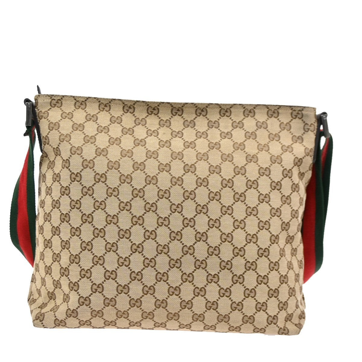 GUCCI GG Pattern Sherry Shoulder Hand Bag Cavans Leather Beige SHW Italy 34DA164