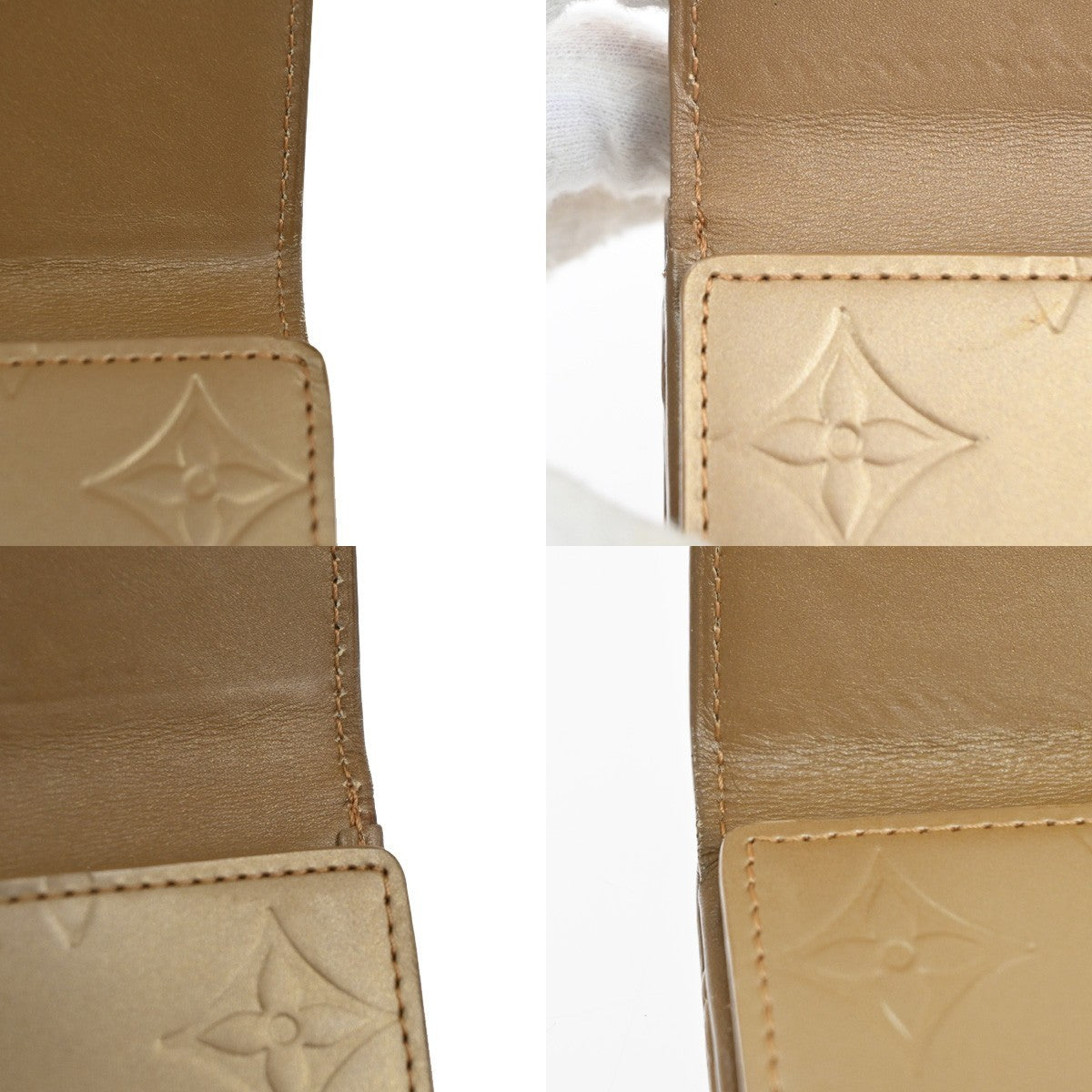 LOUIS VUITTON Porte Monnaie Billets Wallet Monogram Mat Gold BE M65117 67KD037