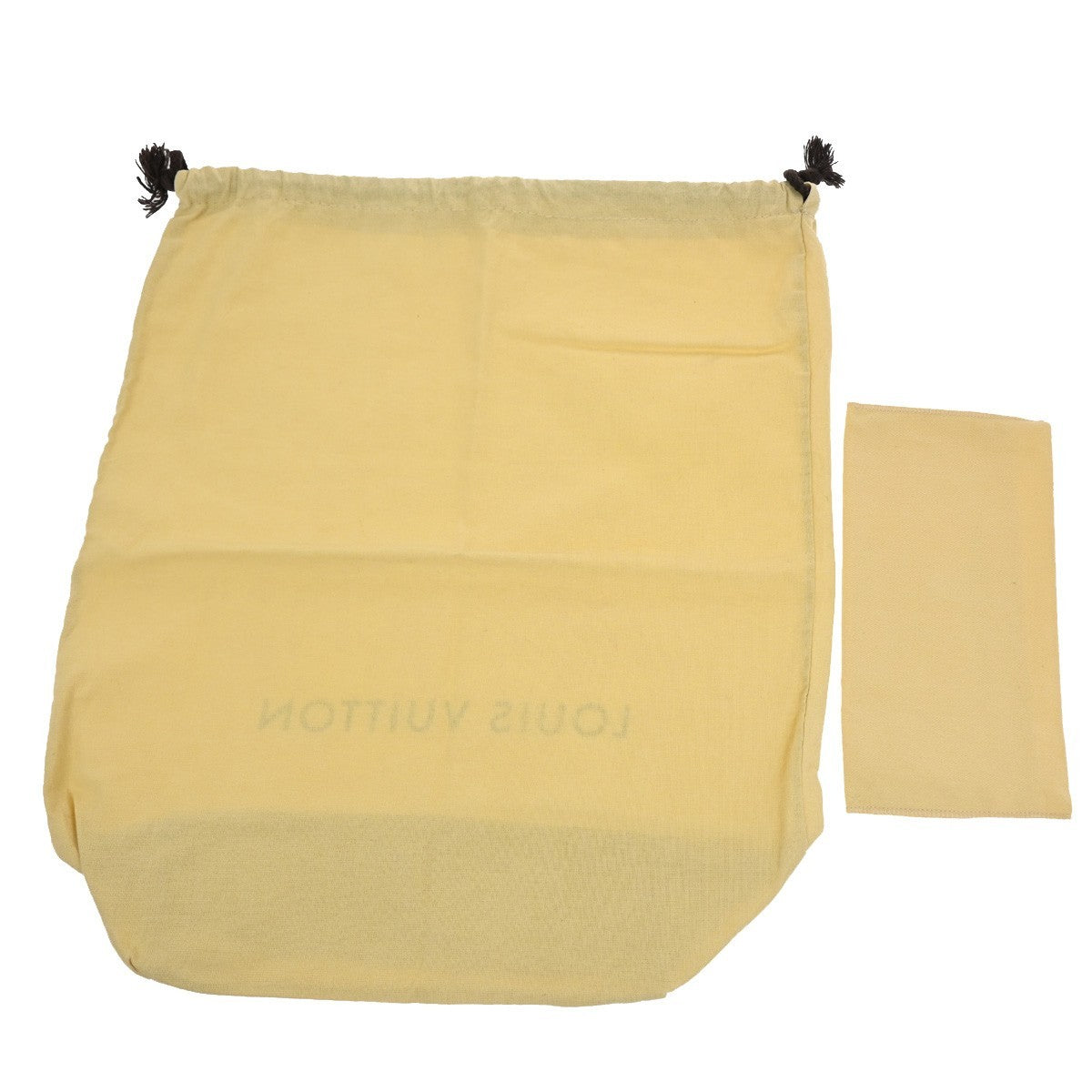 LOUIS VUITTON Logo 10 Set Dust Bag Drawstring Canvas Cotton Beige Brown 09KC415