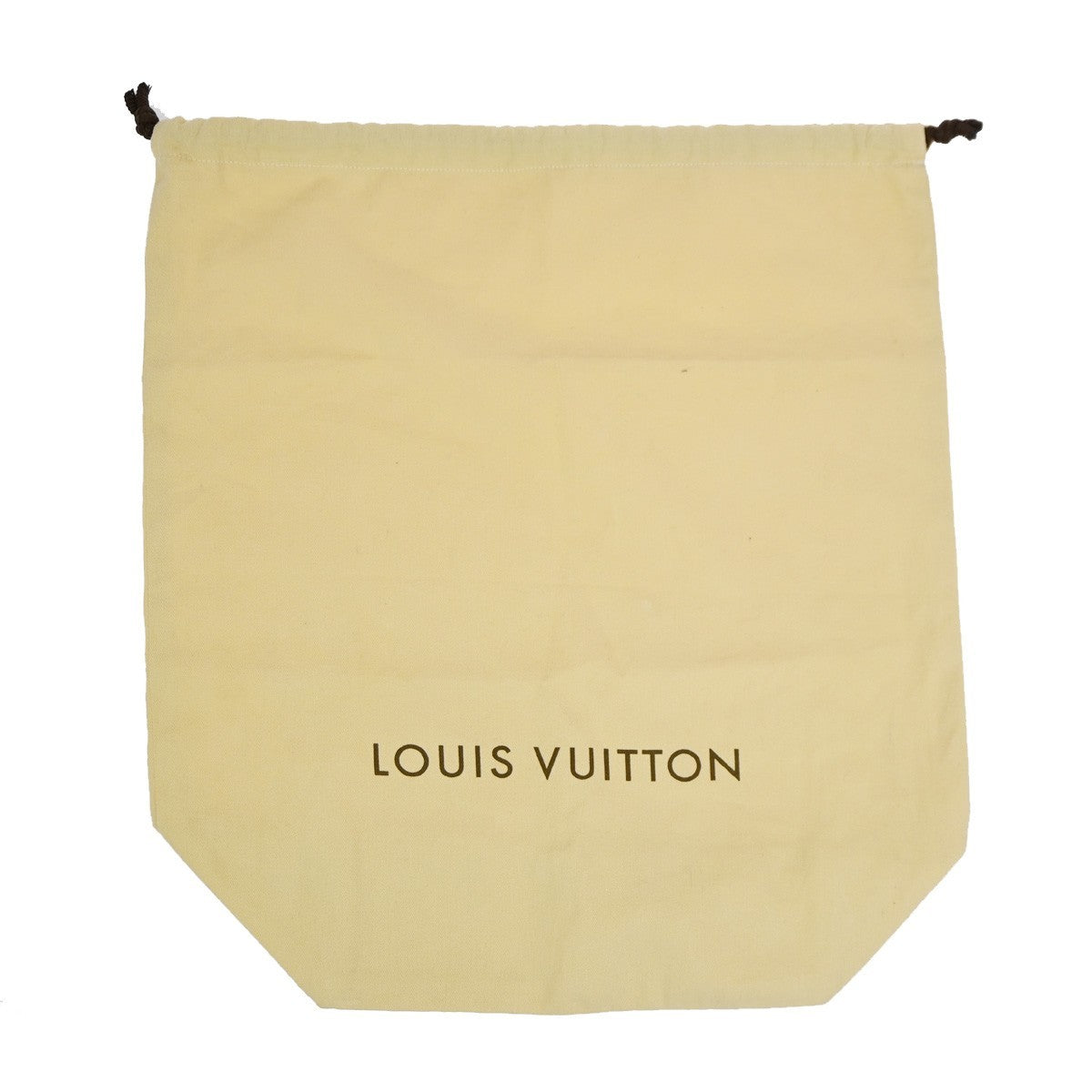 LOUIS VUITTON Logo 10 Set Dust Bags Drawstring Canvas Cotton Beige Brown 09DA260