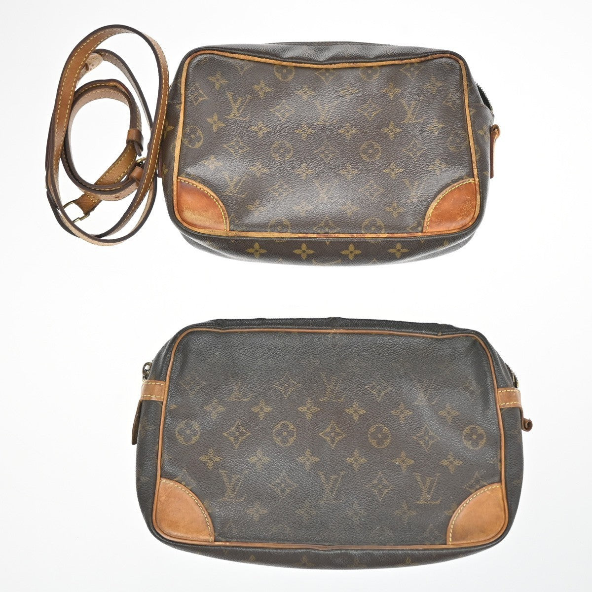 LOUIS VUITTON 2 Set Trocadero Compiegne Shoulder Bag Monogram Leather BN 63KP198