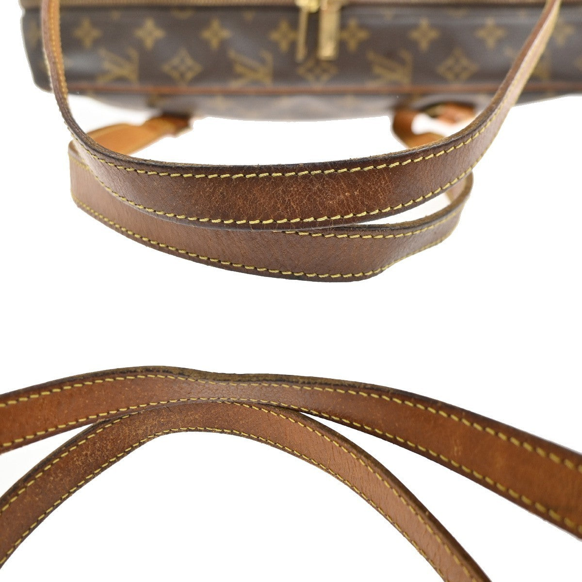 LOUIS VUITTON LV Logo Cite GM Shoulder Bag Monogram Leather Brown M51181 73MA360