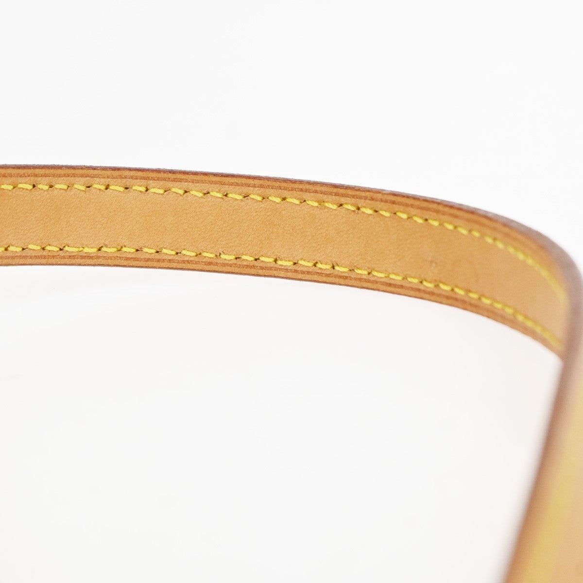 LOUIS VUITTON Shoulder Strap Leather Brown Beige Gold Bag Accessory 61TA612