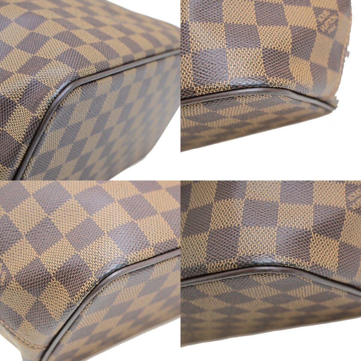 LOUIS VUITTON Saleya PM Hand Bag Damier Ebene Leather Brown N51183 52FB181