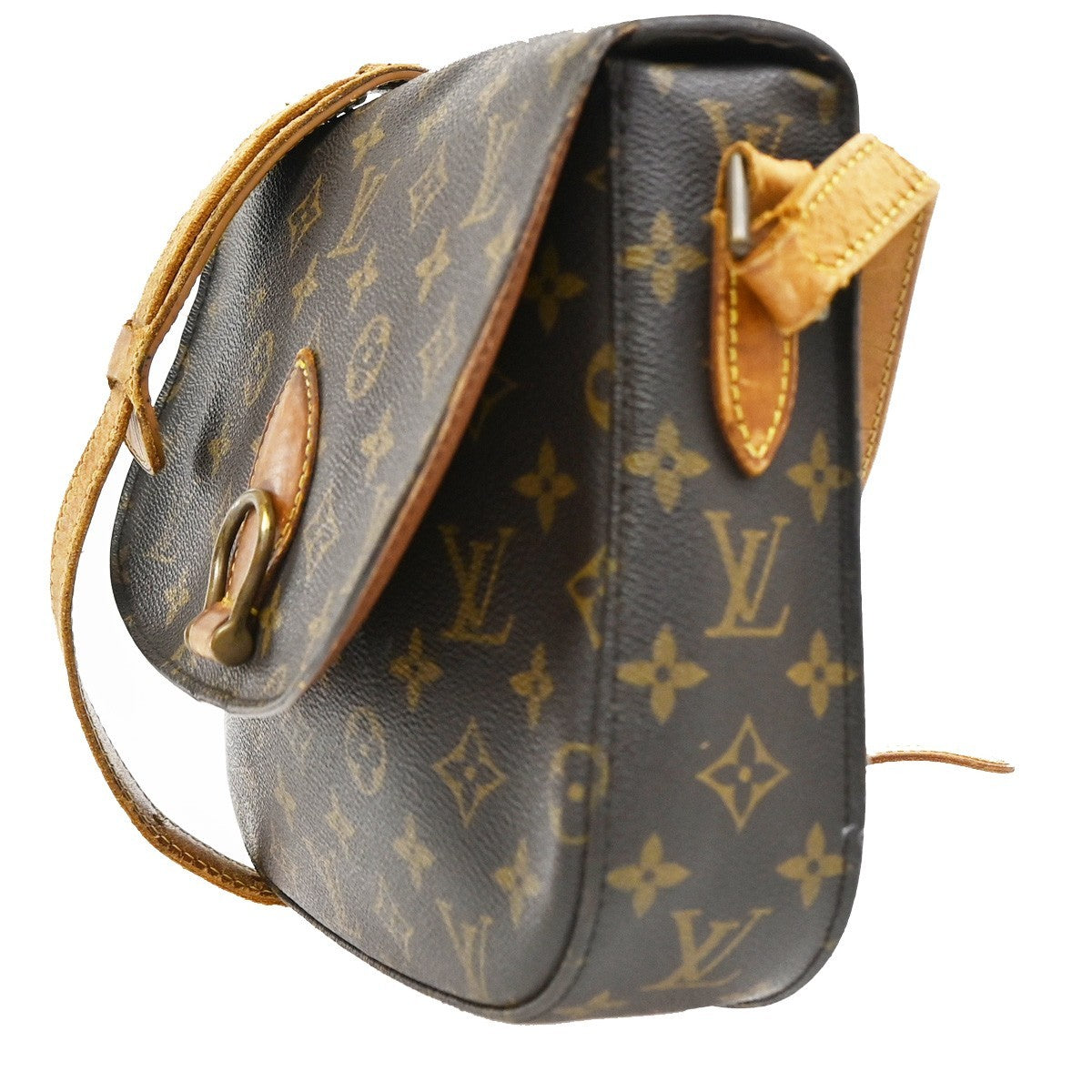 LOUIS VUITTON Saint Cloud GM Shoulder Bag Monogram Leather Brown M51242 65TA044