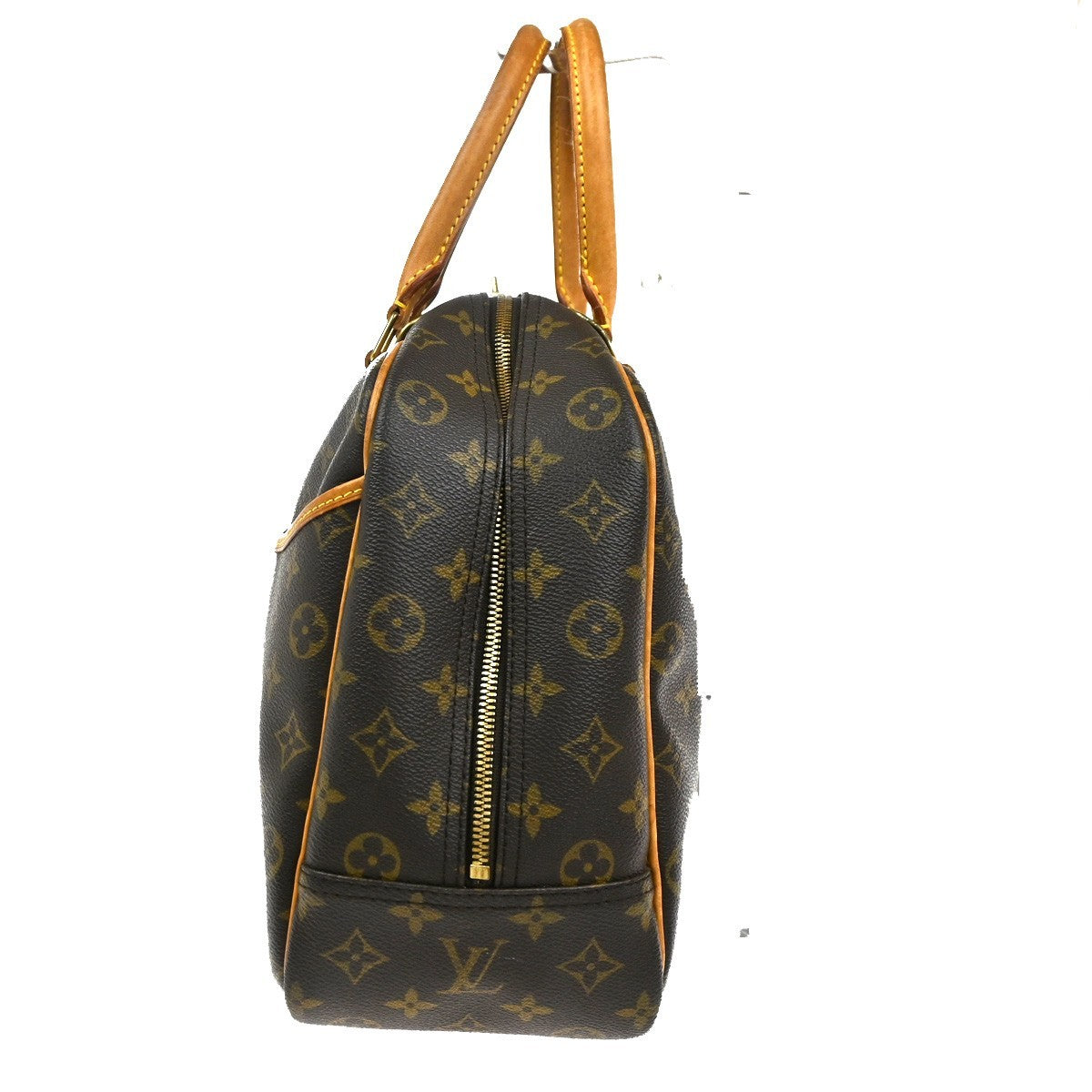 LOUIS VUITTON LV Logo Deauville Hand Bag Monogram Leather Brown M47270 88KC364