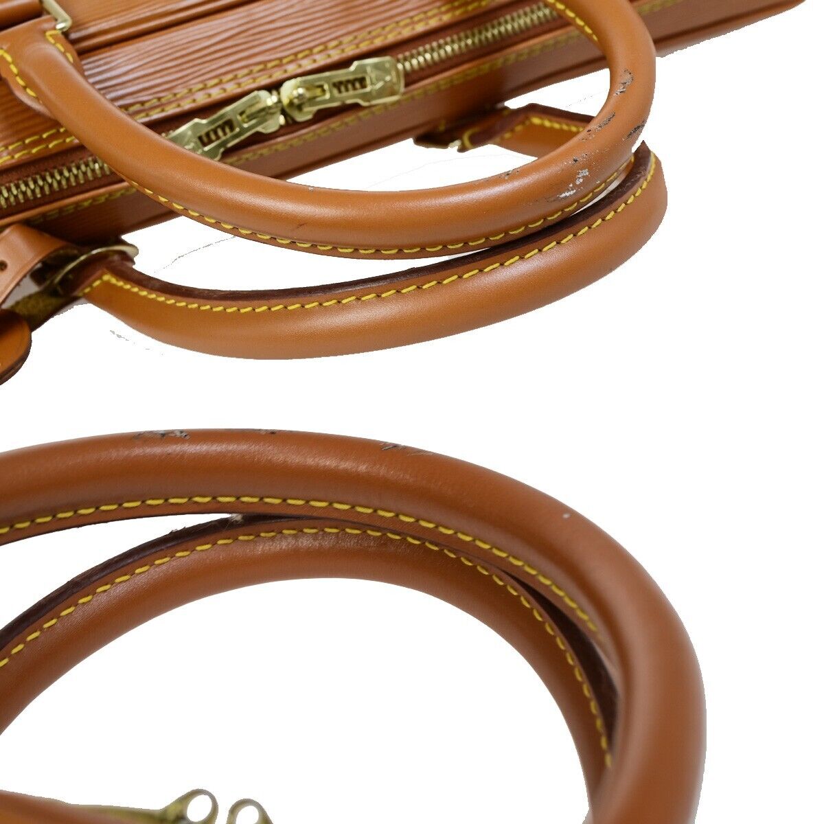 LOUIS VUITTON Porte Documents Voyage Briefcase Hand Bag Epi Gold M59098 82EB589
