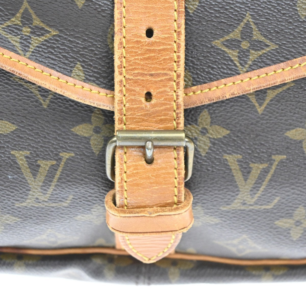 LOUIS VUITTON Saumur 35 Shoulder Bag Monogram Leather BN France M42254 87MA433