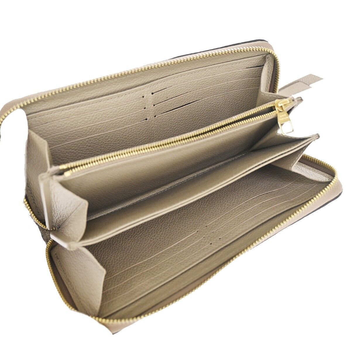 LOUIS VUITTON Zippy Wallet Long Bifold Monogram Empreinte Beige M60738 86YC013