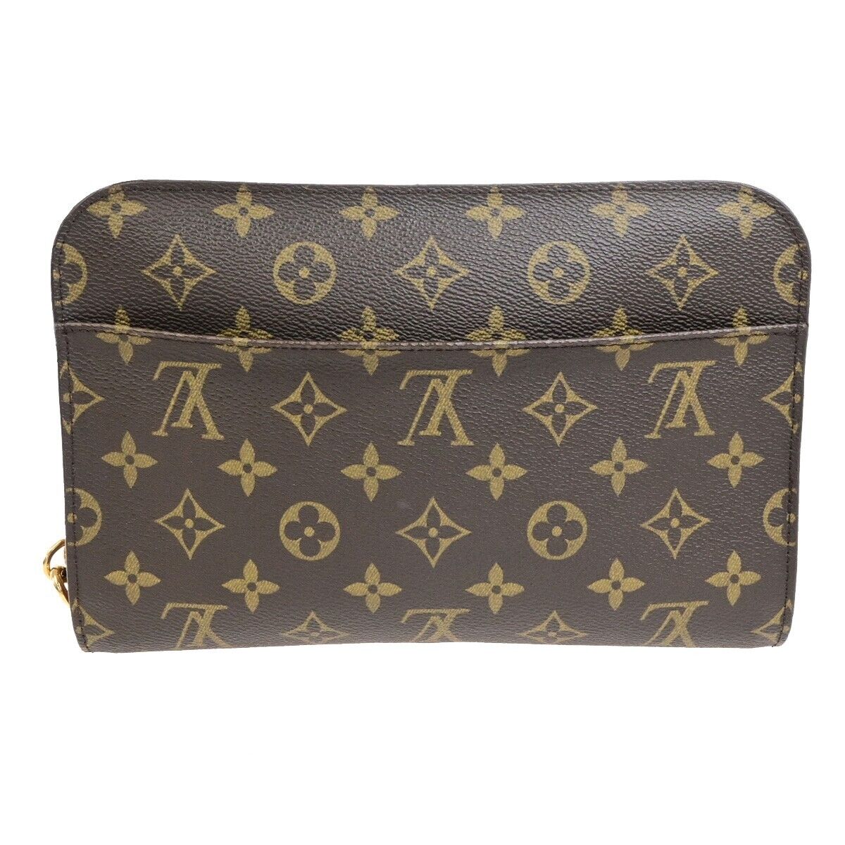 LOUIS VUITTON Orsay Clutch Hand Bag Monogram Leather Brown France M51790 30ED859