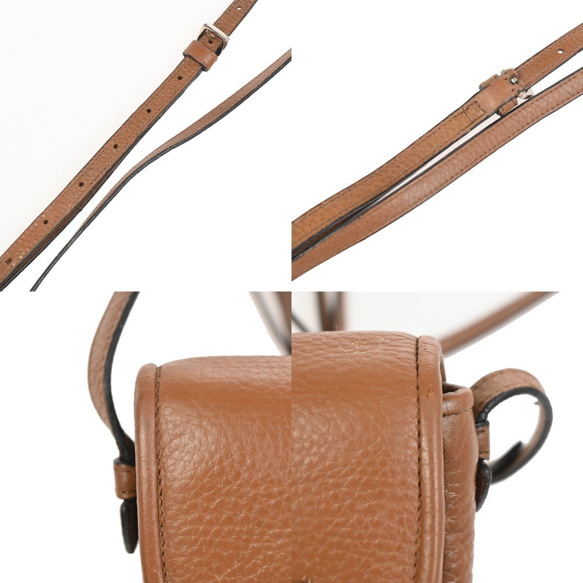LOEWE Heritage 1846 Mini Crossbody Bag Adjustable Strap Leather Brown 38ZA362