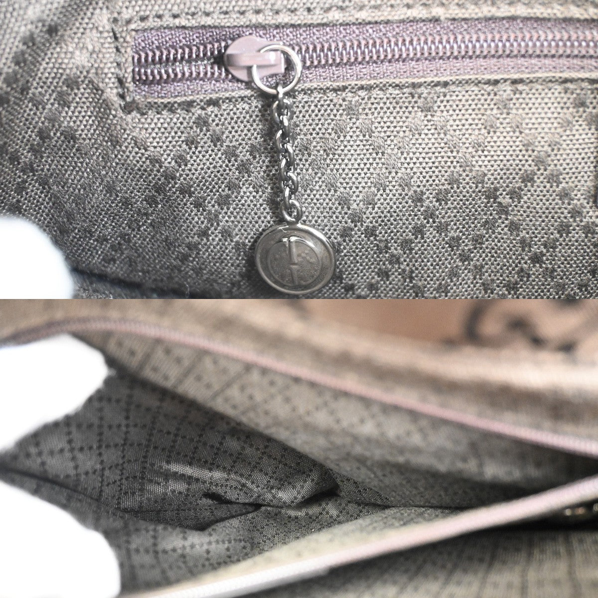 GUCCI Logo Bamboo GG Pattern Hand Bag Nylon Leather Brown SHW Italy 80KC947