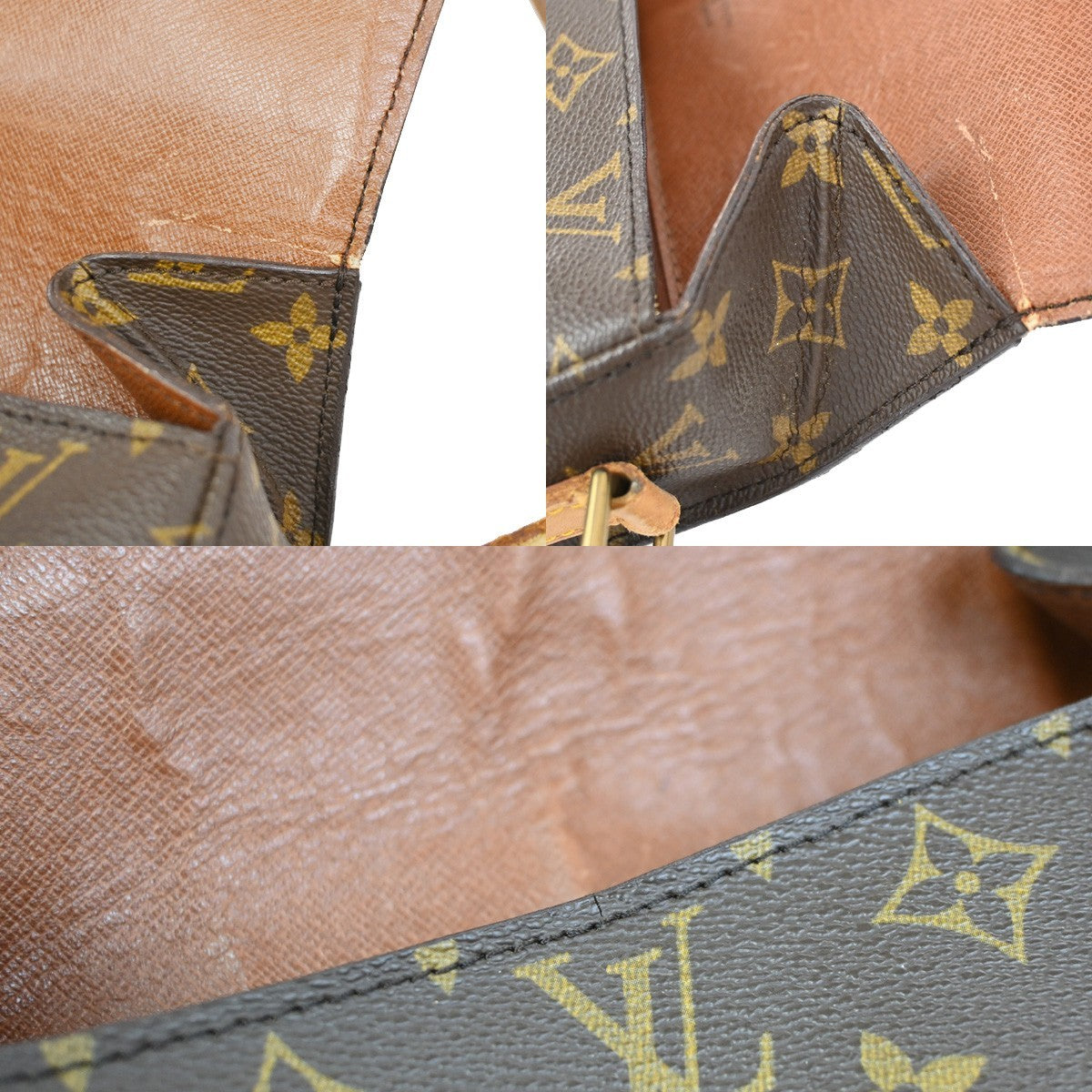 LOUIS VUITTON Saint Cloud GM Shoulder Bag Monogram Leather Brown M51242 66YJ074