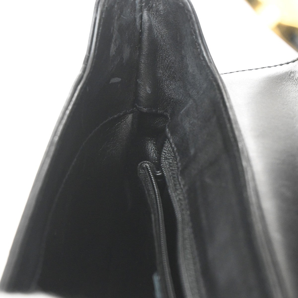 SALVATORE FERRAGAMO Logo Shoulder Bag Leather Black Italy 61CA382