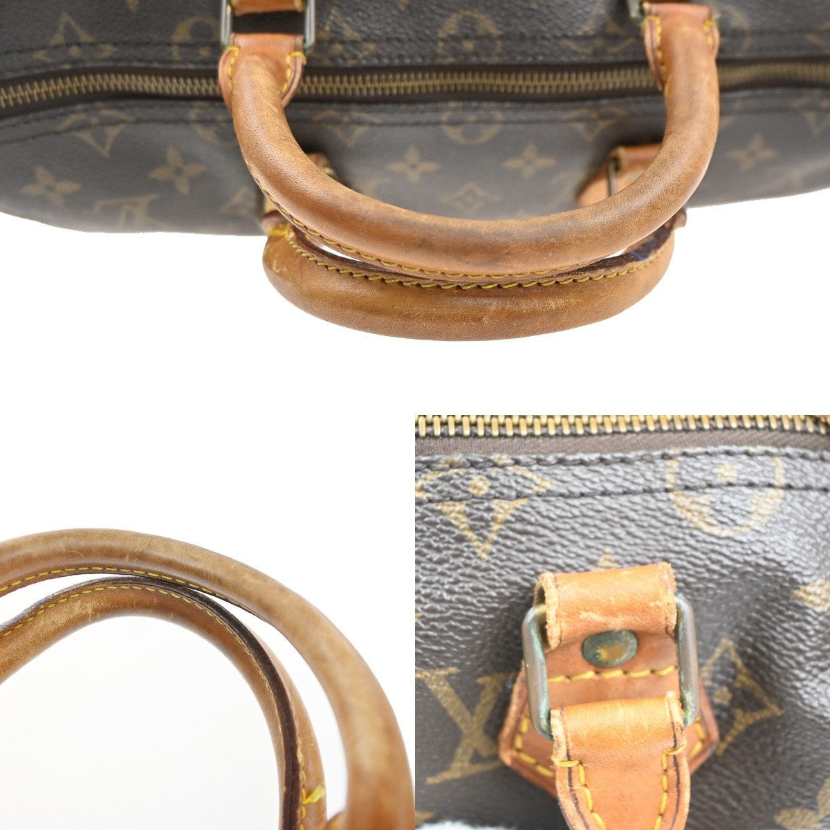 LOUIS VUITTON Speedy 35 Travel Hand Bag Monogram Leather Brown M41524 81MA295