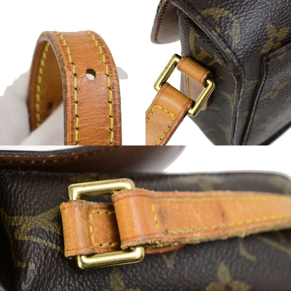 LOUIS VUITTON Mini Saint Cloud Shoulder Bag Monogram Leather BN M51244 65FB334