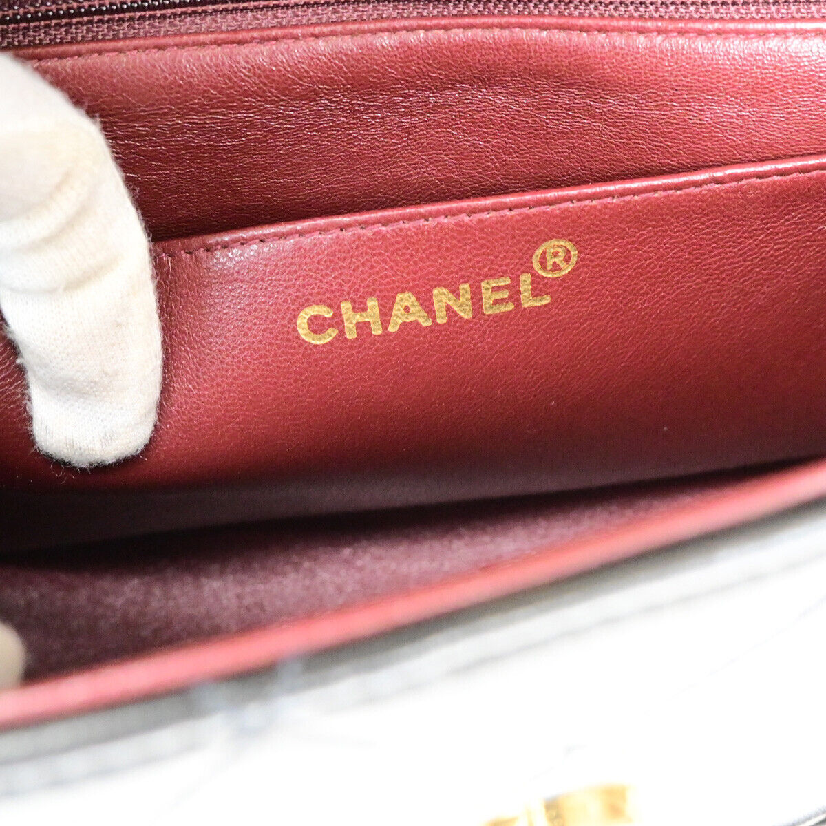 CHANEL CC Logo Matelasse Shoulder Bag Lambskin Leather BK GHW Vintage 321RK697