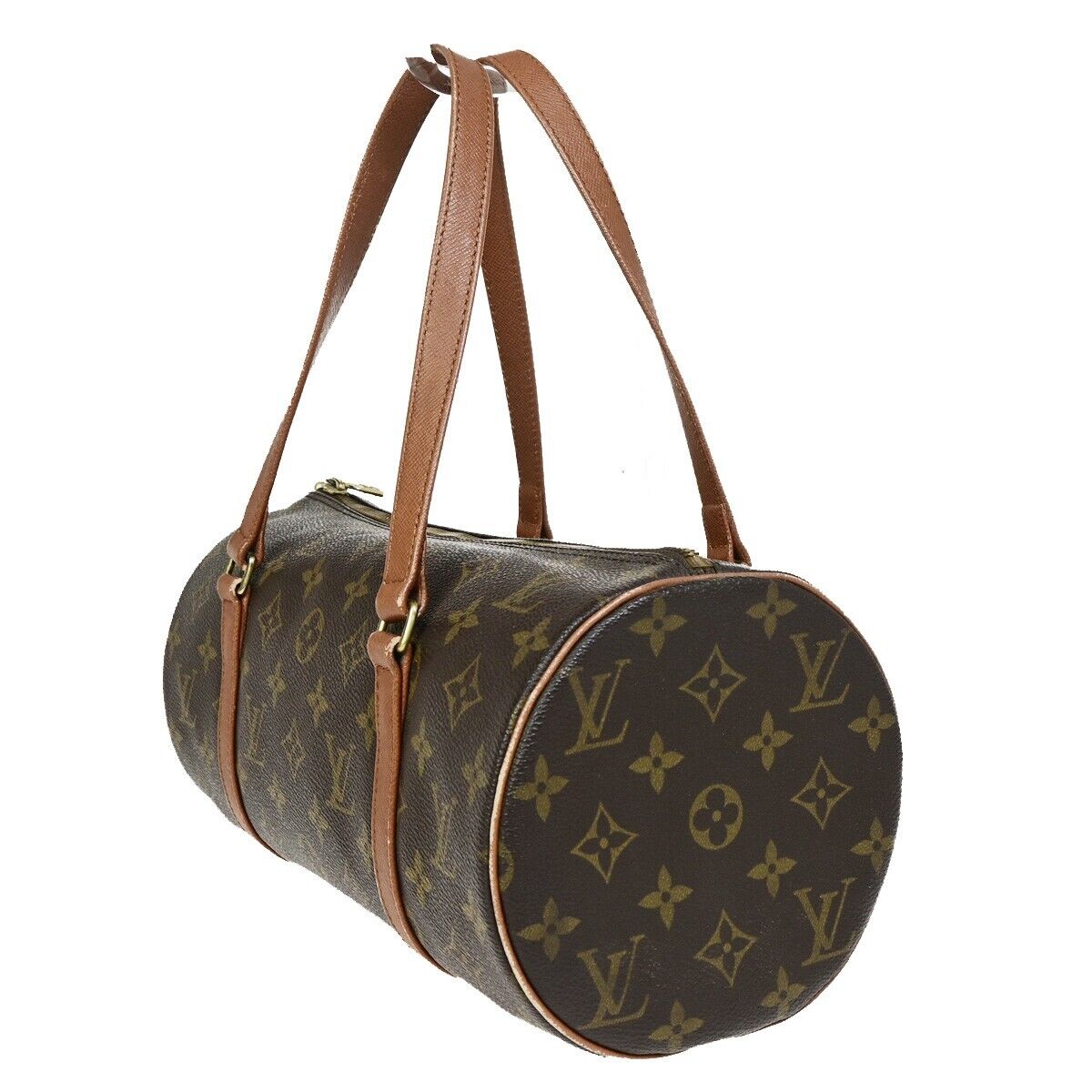 LOUIS VUITTON Logo PAPILLON 30 Hand Bag Monogram Leather Brown M51365 32SJ093