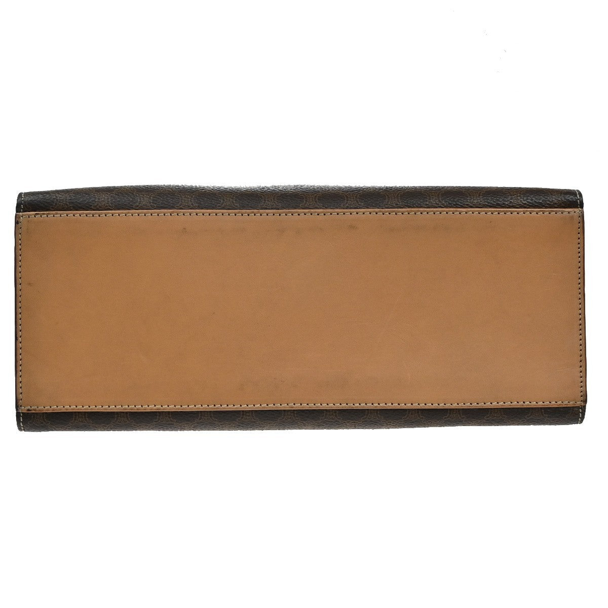 CELINE Logo Macadam Shoulder  Hand Bag PVC Leather Brown GHW  Italy 30AA117