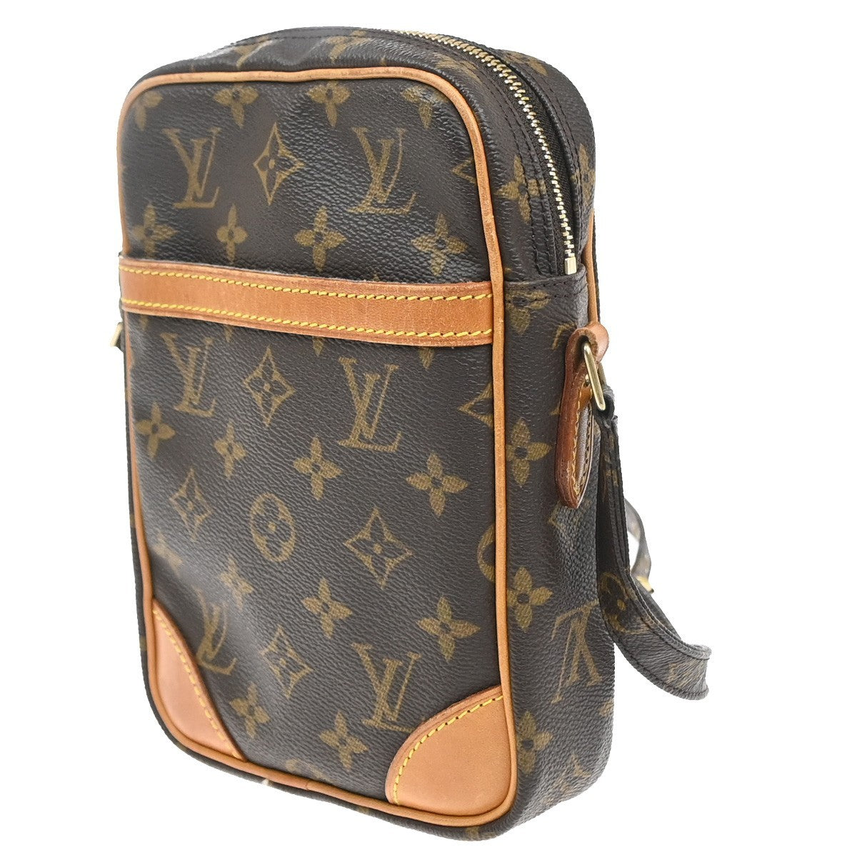 LOUIS VUITTON Danube Shoulder Bag Monogram Leather Brown France M45266 34YJ212