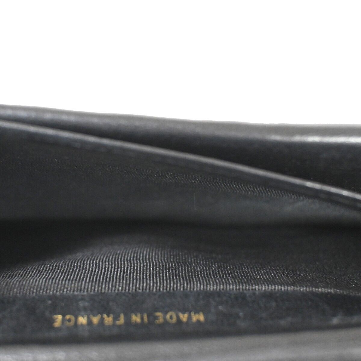 CHANEL CC Logo Long Bifold Wallet Purse Caviar Skin Leather Black GHW 04FA424