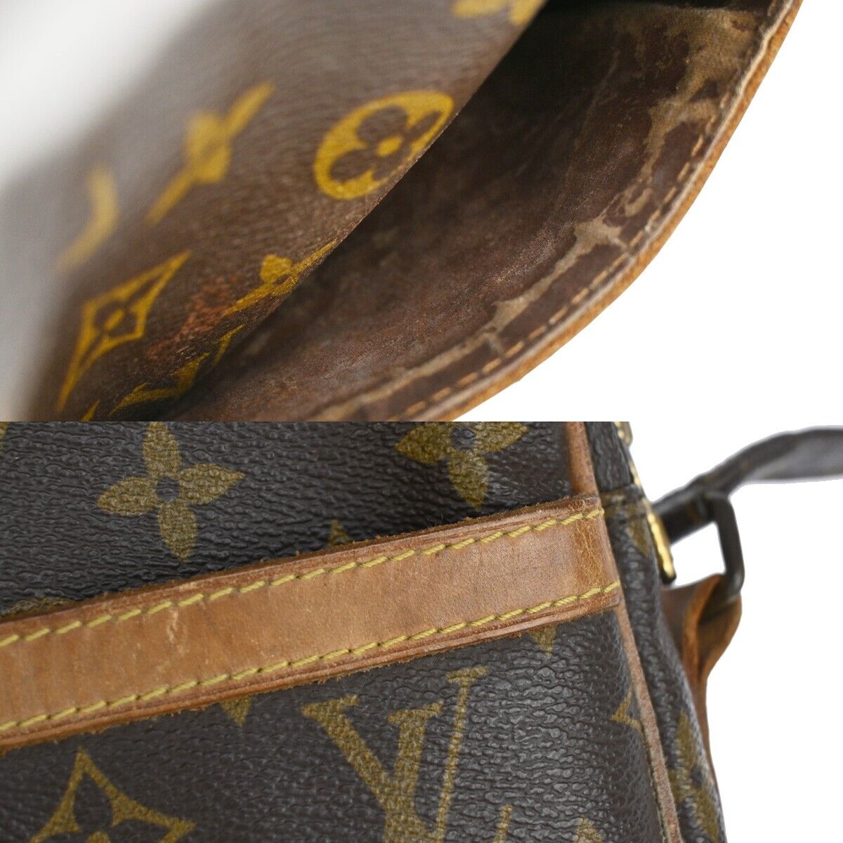 LOUIS VUITTON Danube Shoulder Bag Monogram Leather Brown France M45266 64FA199