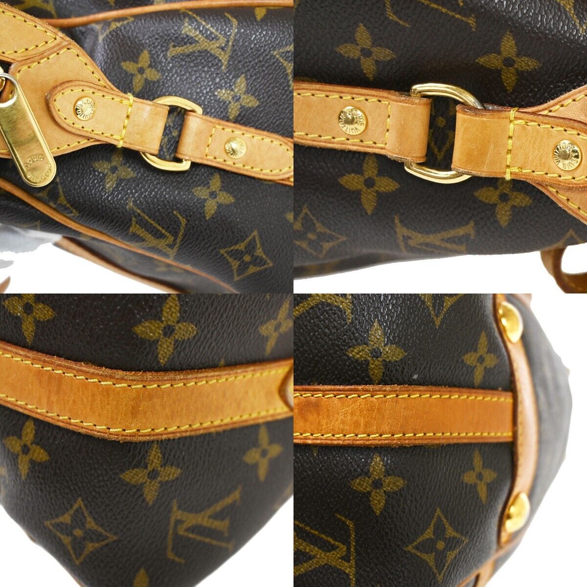 LOUIS VUITTON LV Stresa PM Shoulder Bag Monogram Leather Brown M51186 72SH676