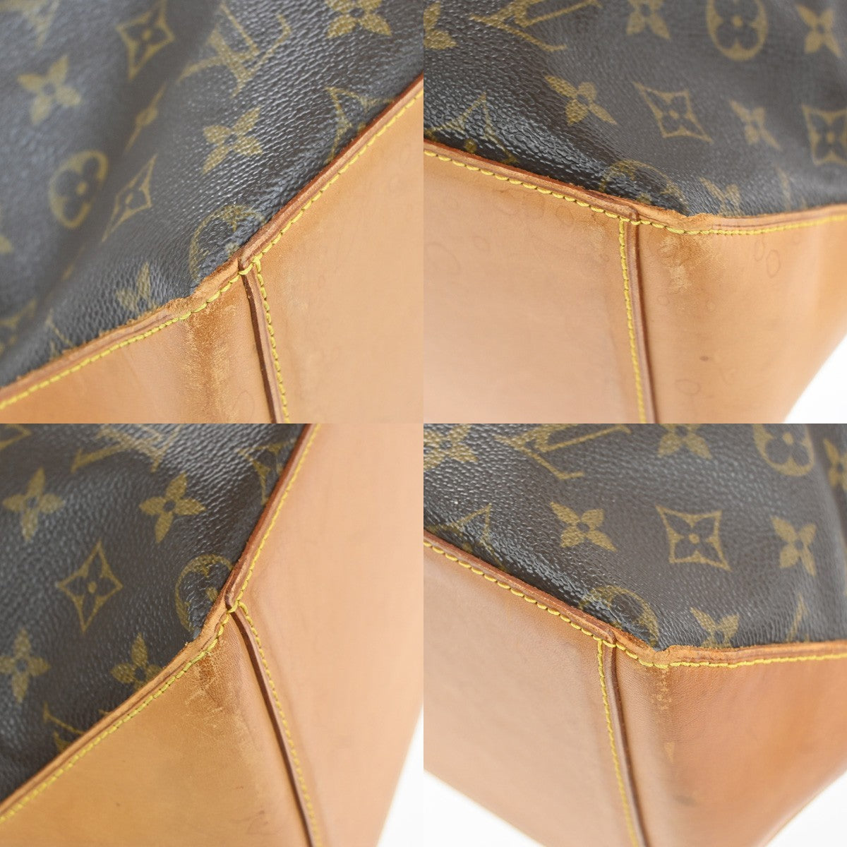 LOUIS VUITTON Cabas Mezzo Shoulder Bag Monogram Leather Brown M51151 97YJ193
