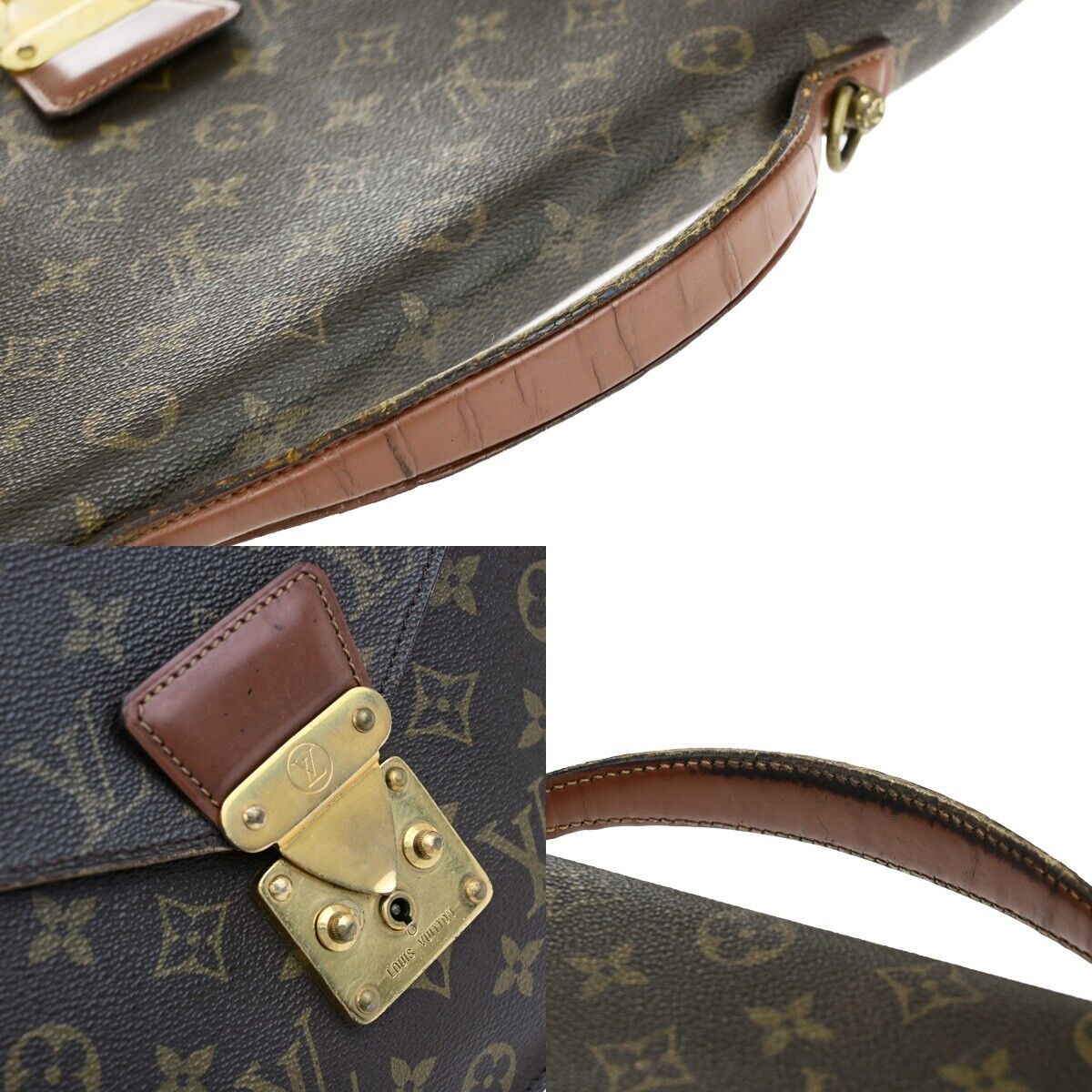 LOUIS VUITTON Porte Documents Bandouliere Hand Bag Monogram Brown M53338 05EC715
