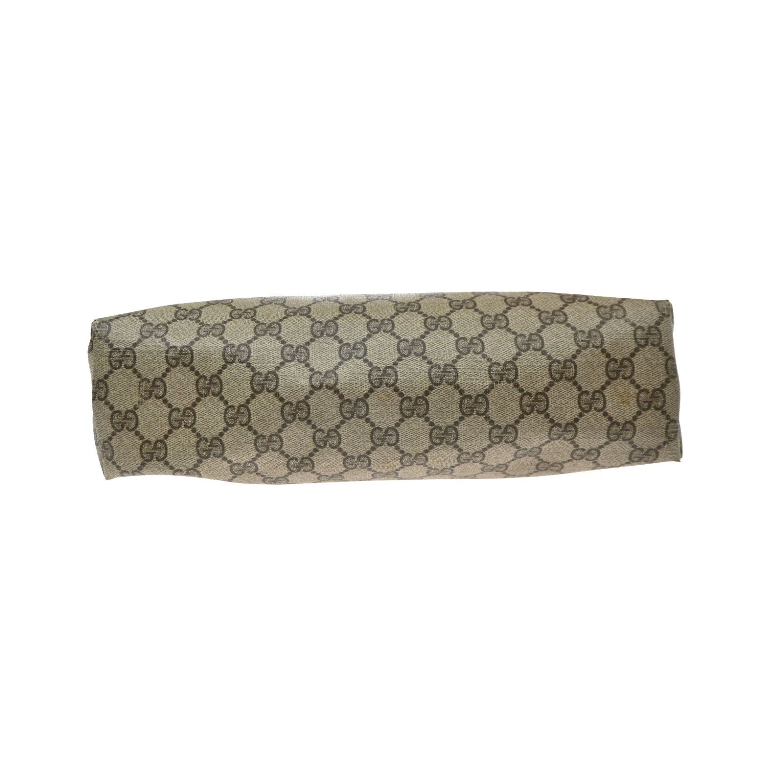 GUCCI Logo GG Pattern Sherry Shoulder Tote Bag PVC Leather Brown Italy 61KD146