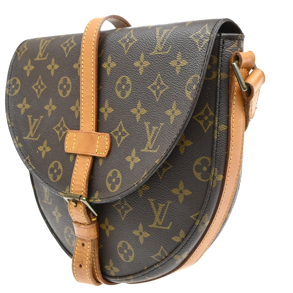 LOUIS VUITTON Chantilly GM Shoulder Bag Monogram Leather Brown M51232 81SA010
