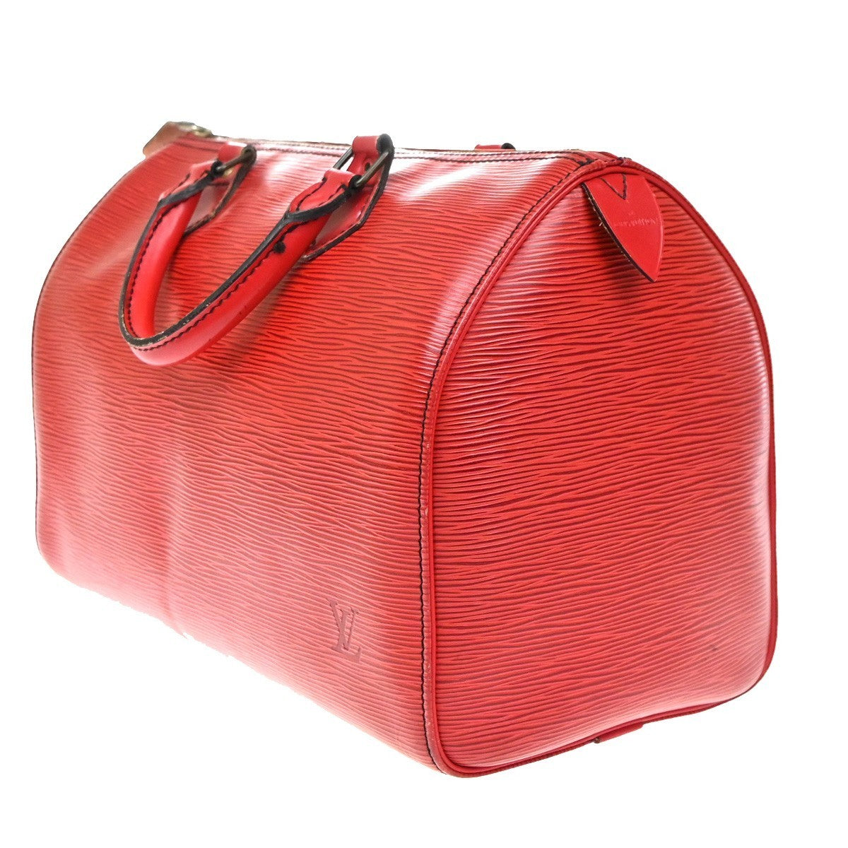 LOUIS VUITTON LV Logo Speedy 30 Travel Hand Bag Epi Leather Red M43007 70RQ073