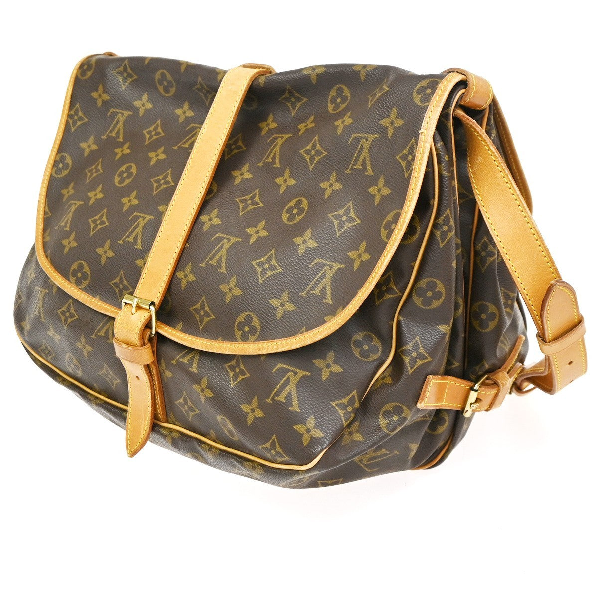 LOUIS VUITTON Saumur 35 Shoulder Bag Monogram Leather BN France M42254 79CA787
