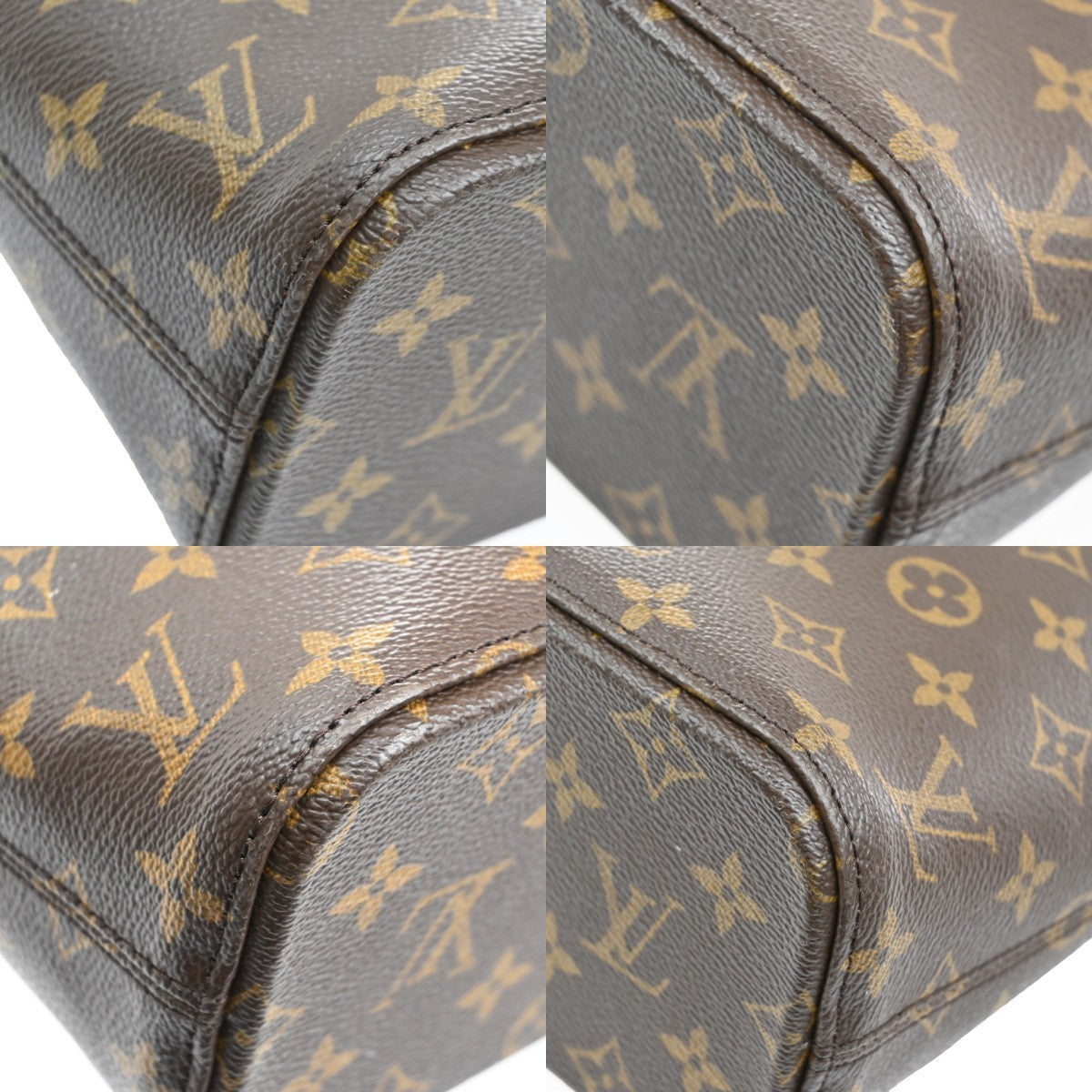 LOUIS VUITTON Logo Luco Shoulder Tote Bag Monogram Leather Brown M51155 73TA050