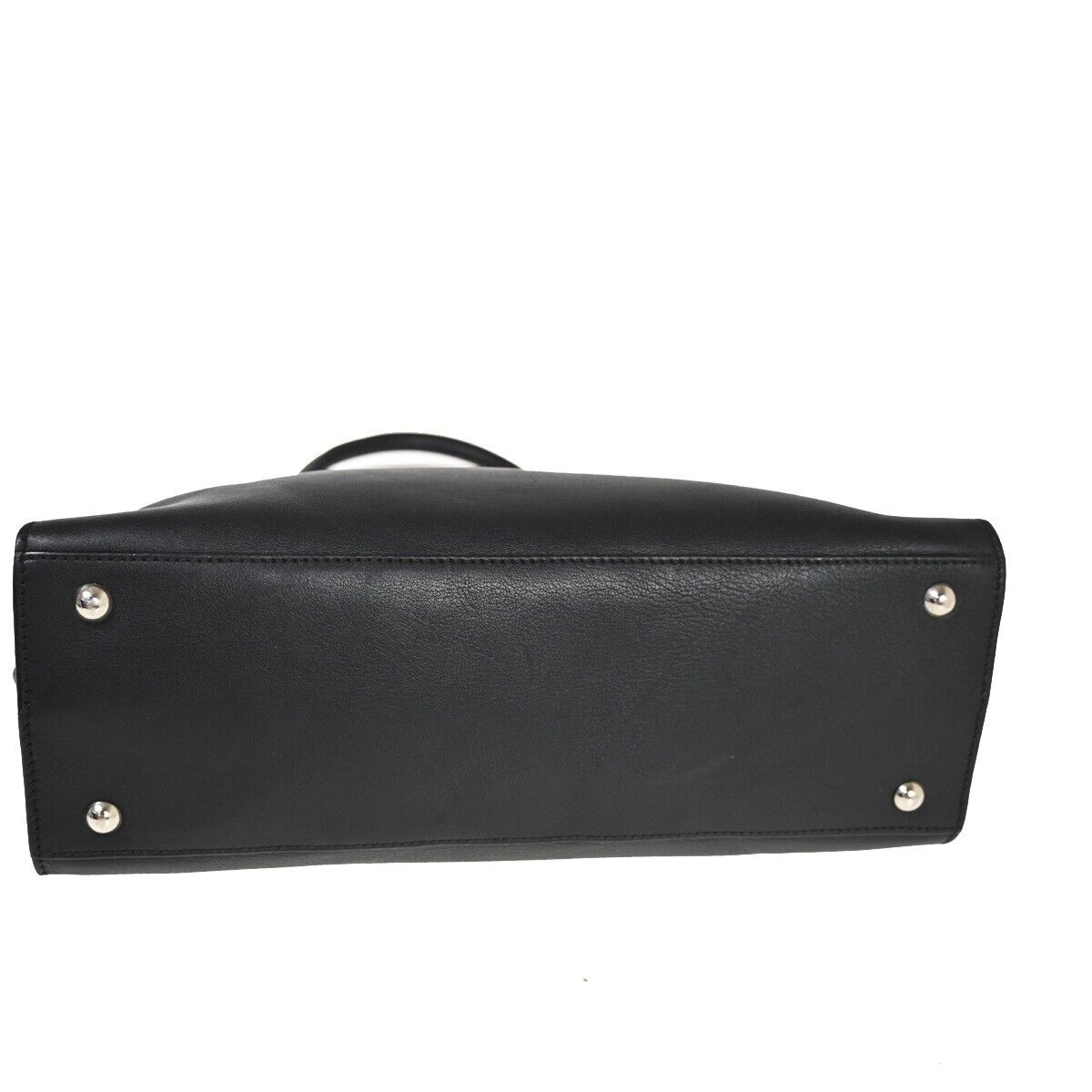 SALVATORE FERRAGAMO Logo Gancini Shoulder Bag Leather Black SHW Italy 31YD105