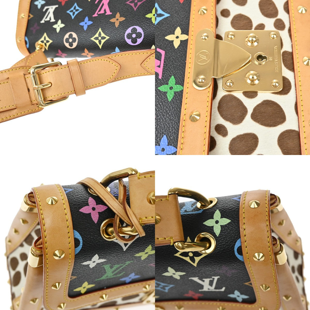 LOUIS VUITTON Sac Dalmatian Shoulder Bag Monogram Multi Black M92825 816LC565