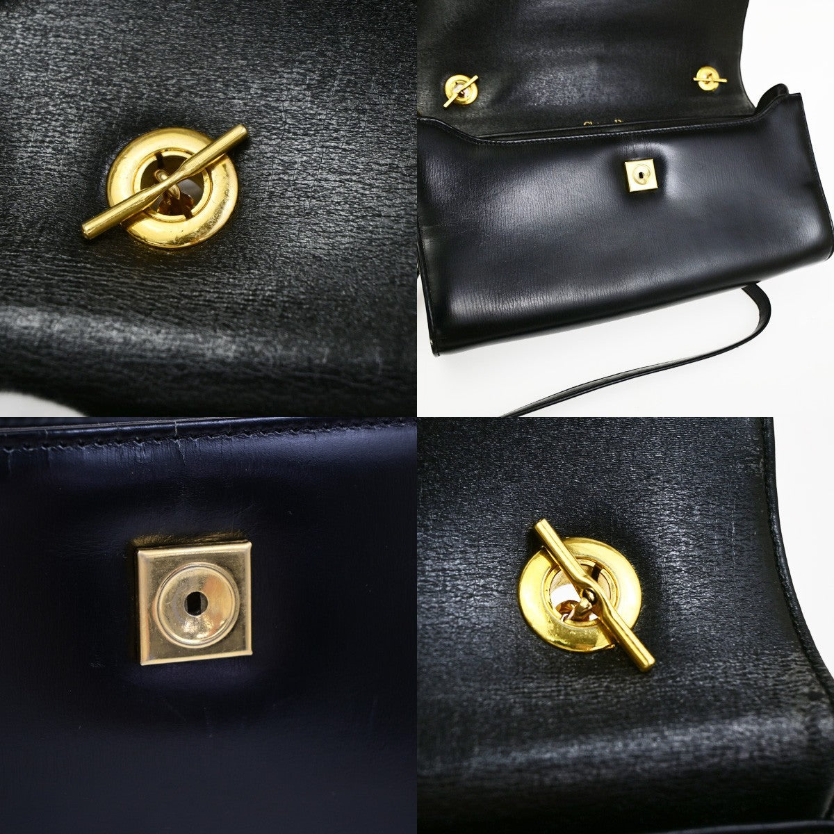 CHRISTIAN DIOR Logo Trotter Pattern Shoulder Bag Canvas Leather Brown 87CB037
