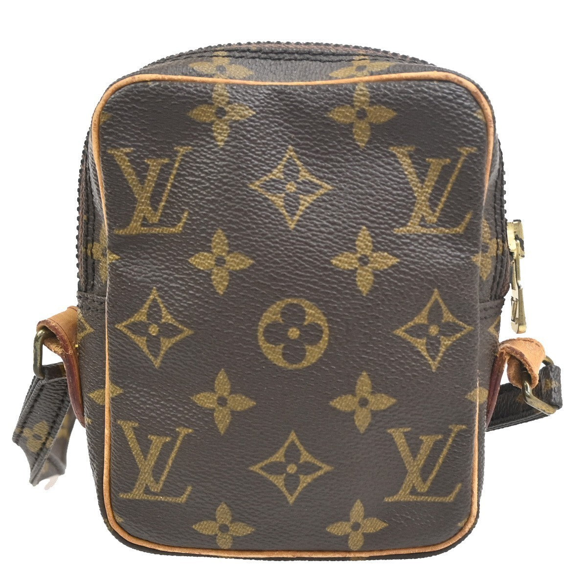 LOUIS VUITTON LV Mini Danube Shoulder Bag Monogram Leather Brown M45268 64KC840