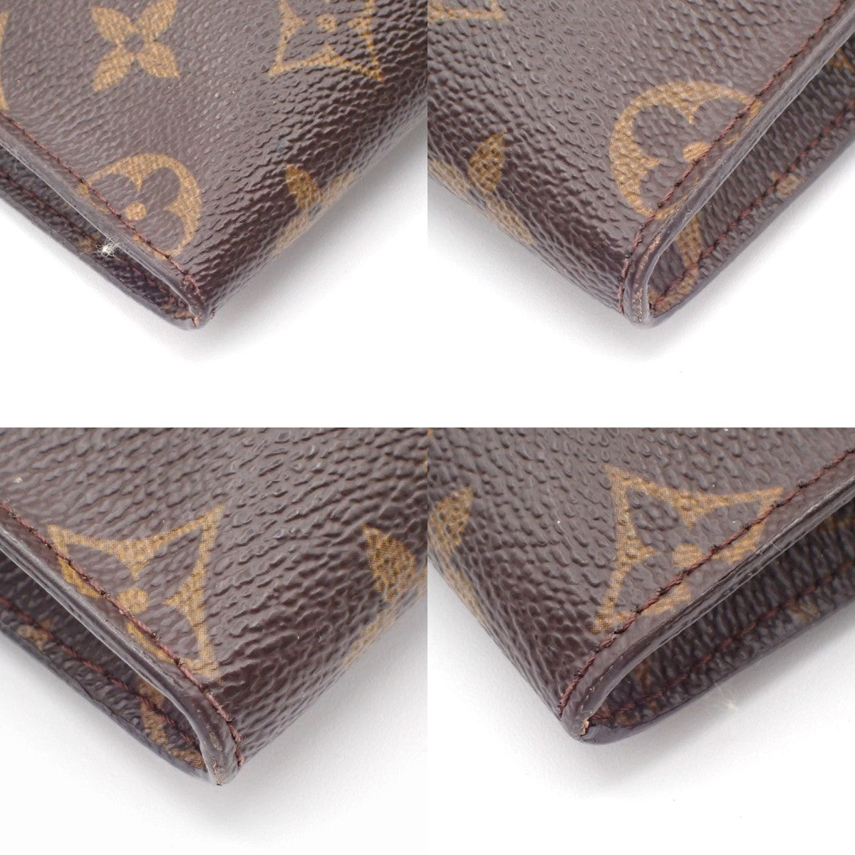 LOUIS VUITTON Logo BUCKET PM Pouch Bag Monogram Leather Brown France 02KC143