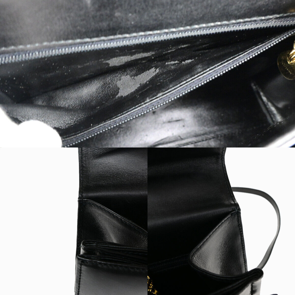 SALVATORE FERRAGAMO Gancini 2Way Shoulder Hand Bag Leather Black GHW 89YF705